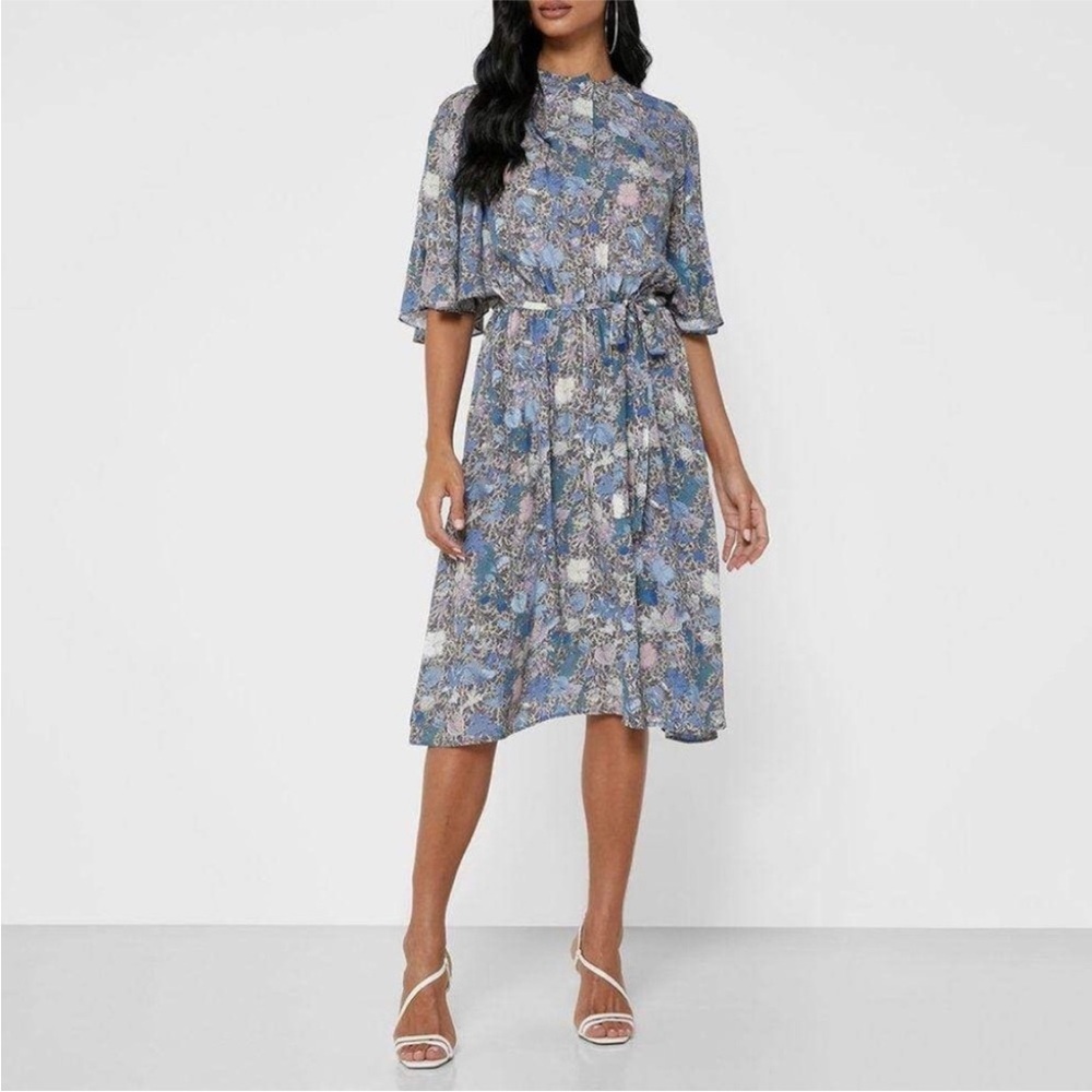 Zadig & Voltaire Blue Floral Midi Dress